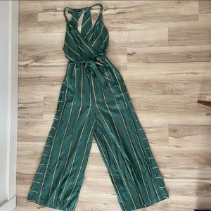 Anthropologie Emerald Green Jumpsuit